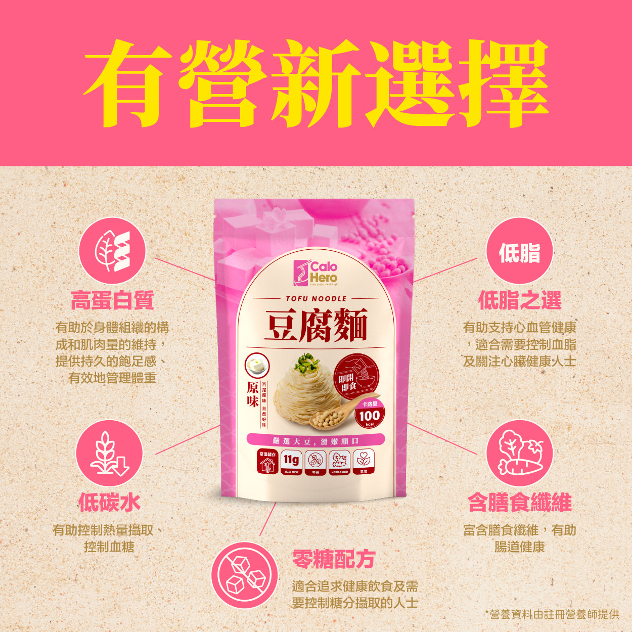 原味 - Calo Hero 即開即食豆腐麵