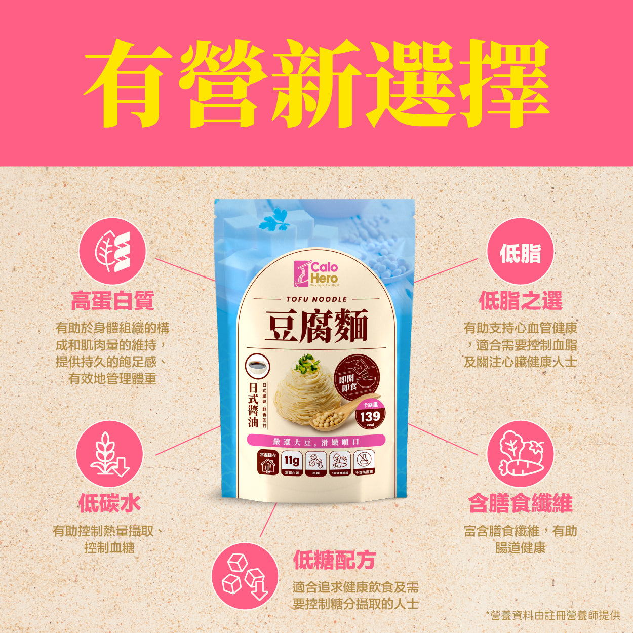 日式醬油 - Calo Hero 即開即食常溫豆腐麵